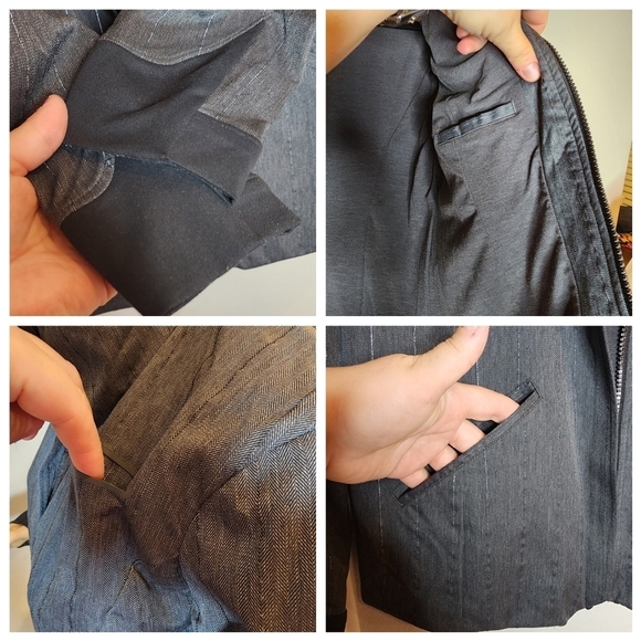 Brooks PureProject Shelter Womens Jacket Grey Herringbone. small. Reflective - Picture 3 of 16